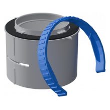 СПВ П-90 адаптер соединительный с уплотнительной резиной и фиксирующим кольцом под воздуховод СПВ ПЭ D90 и АБС-пленум