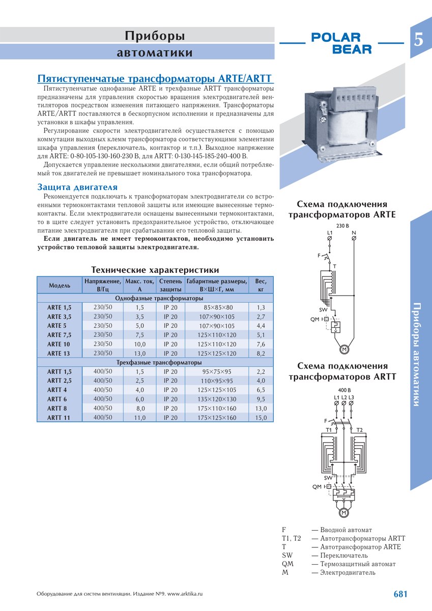 Трехфазные трансформаторы ARTT 6