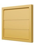 Выход стенной КФ фланец D100 жалюзи 150x150 ASA бежевый ERA