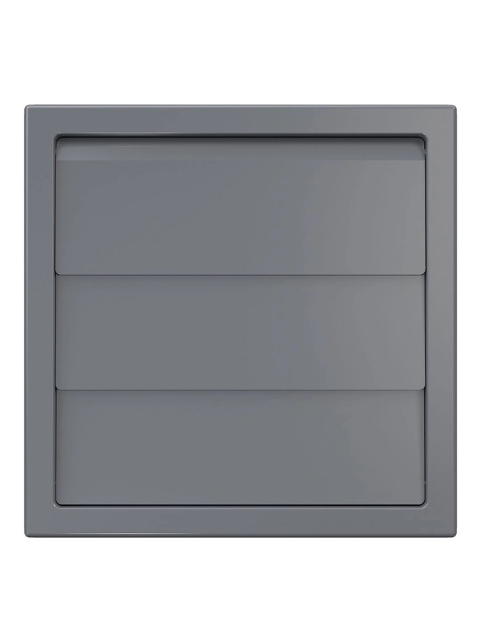 Выход стенной КФ фланец D125 жалюзи 150x150 ASA серый ERA