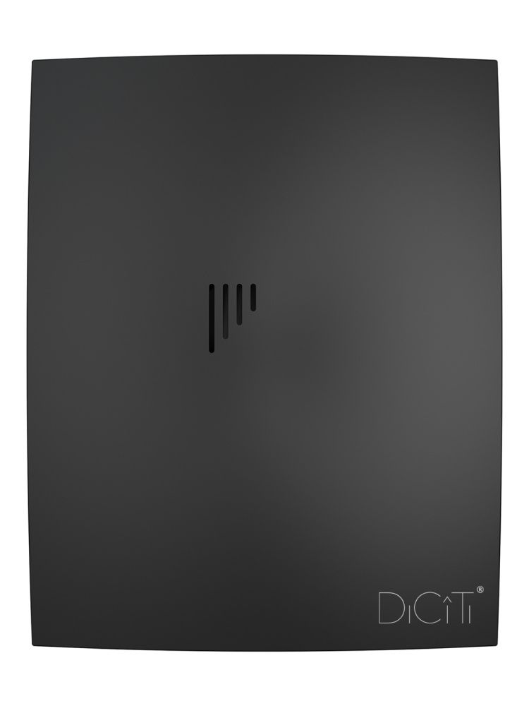 Вентилятор накладной BREEZE D100 обратный клапан Matt black DICITI